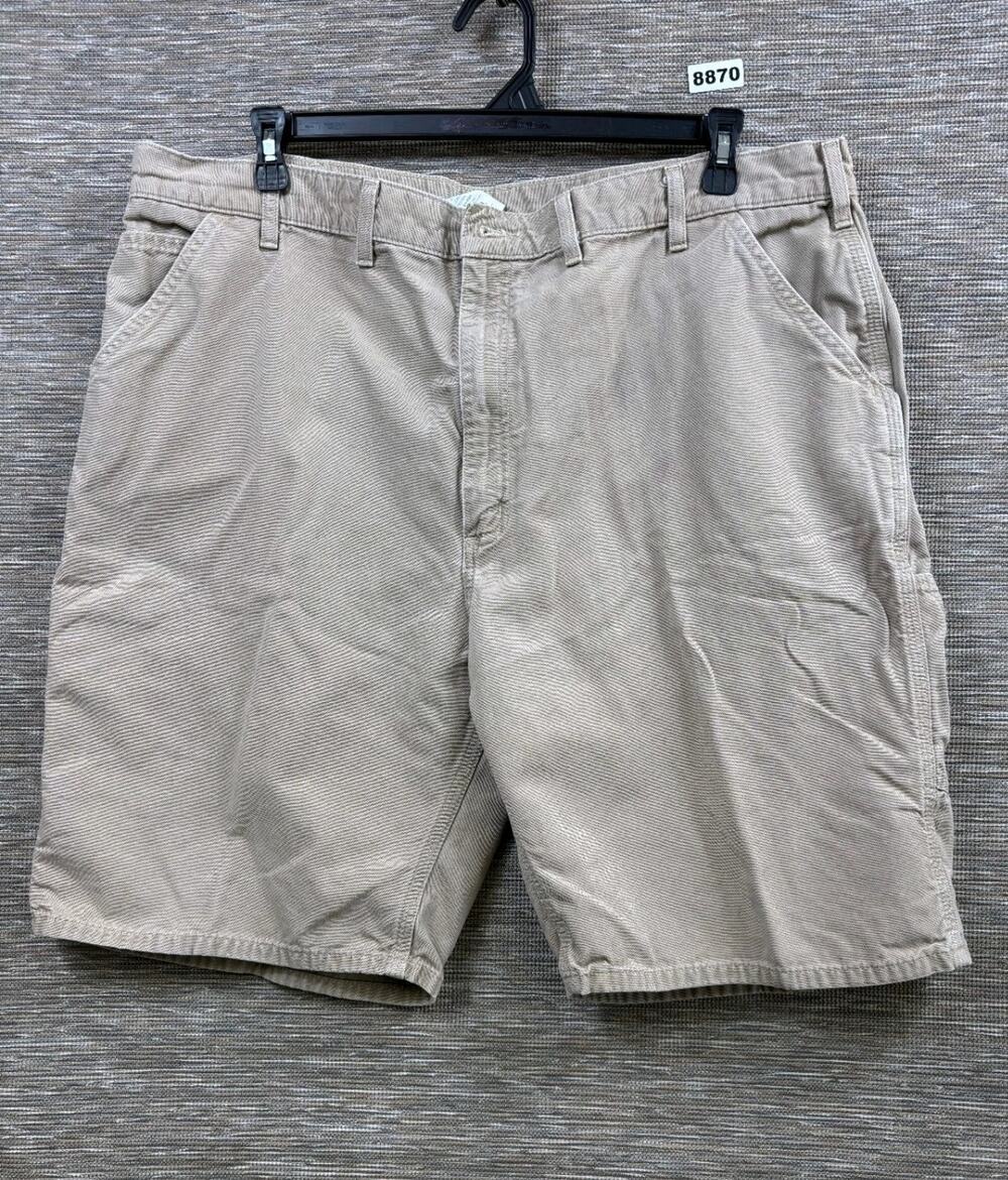 Carhartt Canvas Utility Work Shorts Men's Size 44 Beige Workwear B278 GKH Cargo